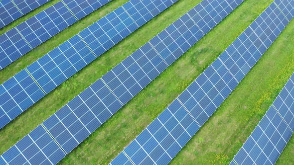 Green Energy Provided By Solar Panels at Electrical Station alt