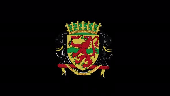 Coat Of Arms Of Republic Of The Congo With Alpha Channel  - 4K alt