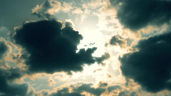 Cinematic Sun On Clouds Background alt