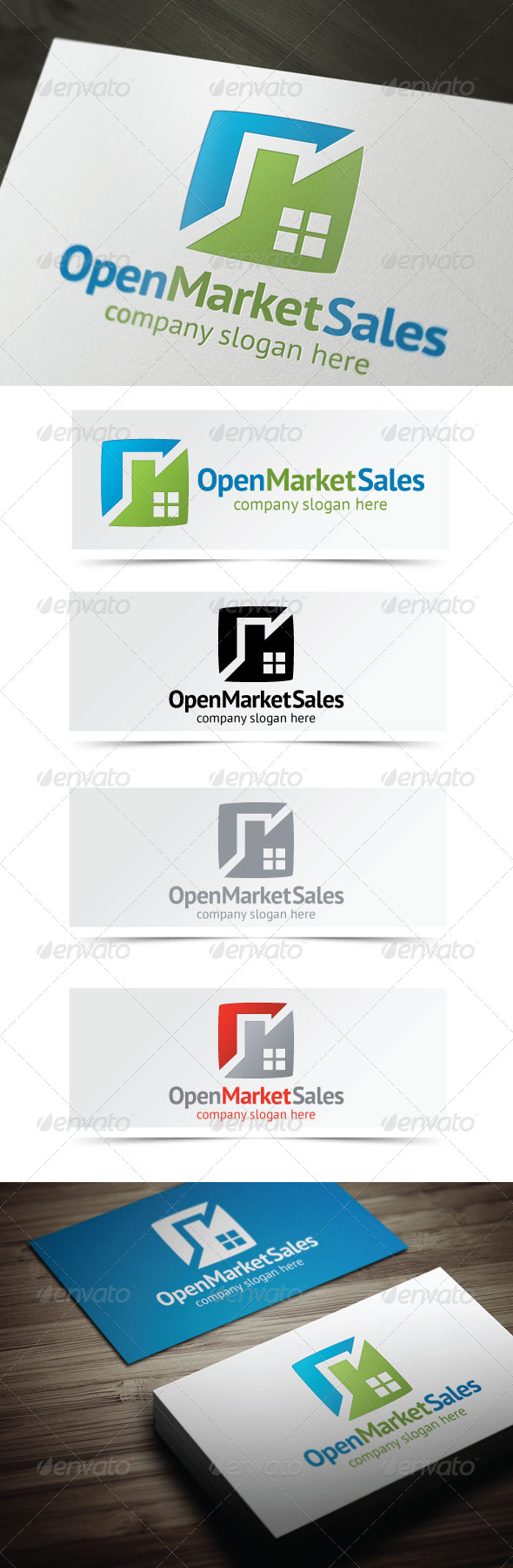 Open Market Sales - Buildings Logo Templates