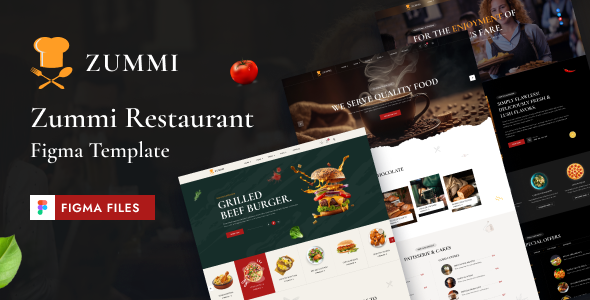 ZUMMI – Cafe and Restaurant Figma Template