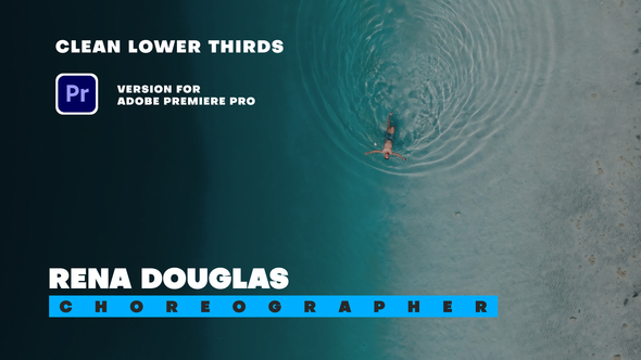 Clean Lower Thirds Elements Premiere Pro template preview