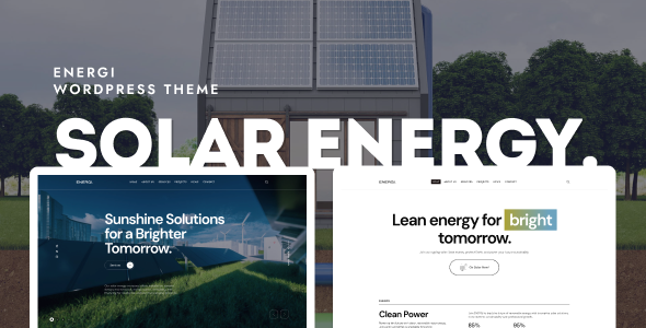 Energi – Solar & Renewable Energy WordPress Theme