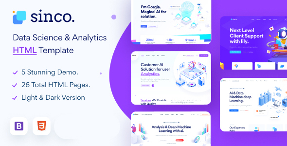 Sinco - Data Science & Analytics HTML5 Template