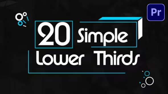 20 Simple Lower Thirds Premiere Pro template preview