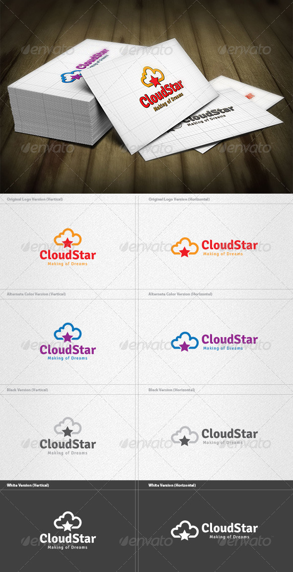 Cloud Star Logo - Symbols Logo Templates