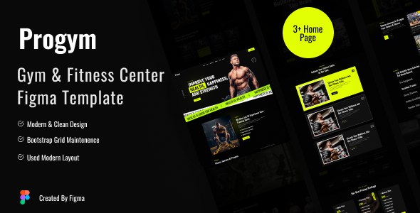 Progym - Gym & Fitness Figma Template