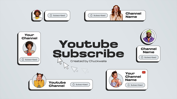 Youtube Subscribe Elements template preview