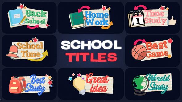 School Titles Titles template preview