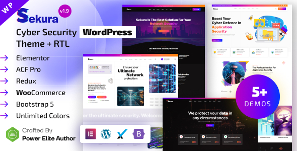 Sekura - Cyber Security Services Agency Elementor WordPress Theme