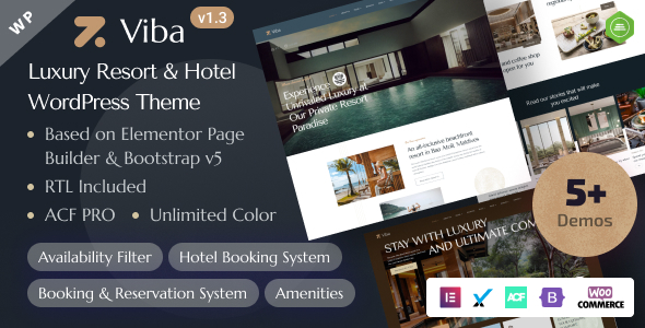 Viba - Luxury Resort & Hotel ElementorTheme