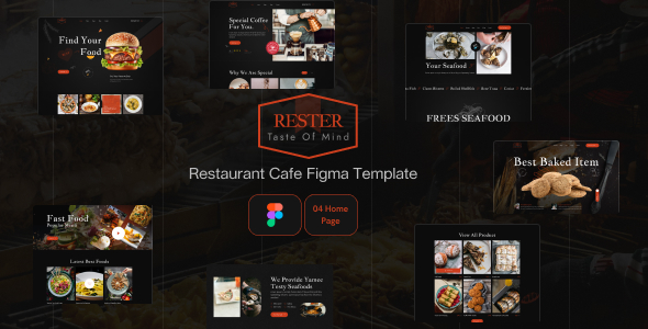 Rester - Restaurant Cafe Figma Template