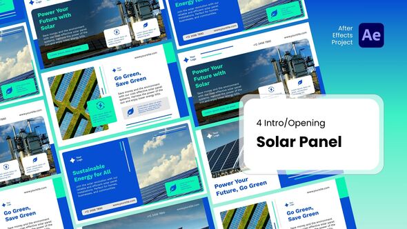 Intro Opening - Solar Panel After Effects Project Files Openers template preview