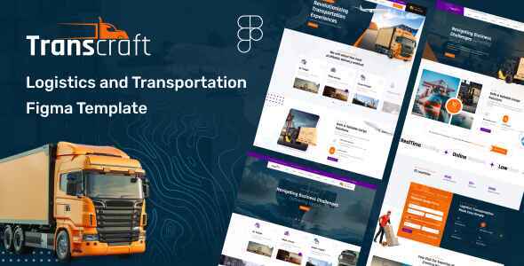 Transcraft-Transport & Logistics Services Figma Template