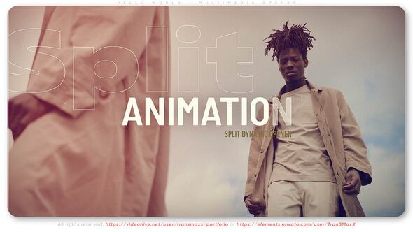 Split Dynamic Opener Video Displays template preview
