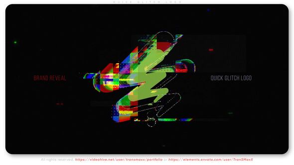 Quick Glitch Logo Logo Stings template preview