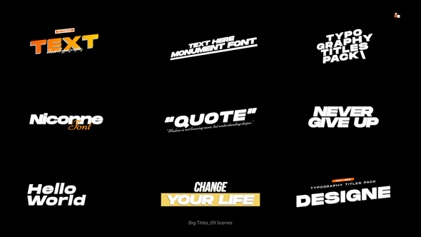 Big Titles 3.0 | After Effects Titles template preview