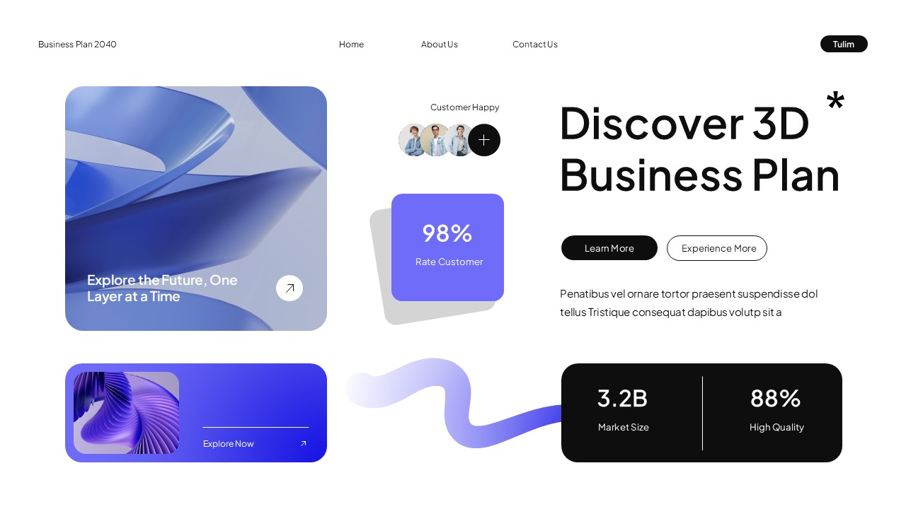 White Blue Modern UI UX Business Plan Presentation, Presentation Templates