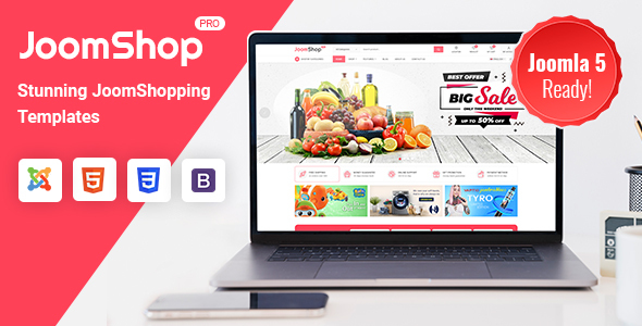 JoomShop - Responsive Joomla 5 JoomShopping Template