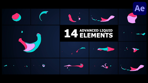 Advanced Liquid Elements for After Effects Elements template preview