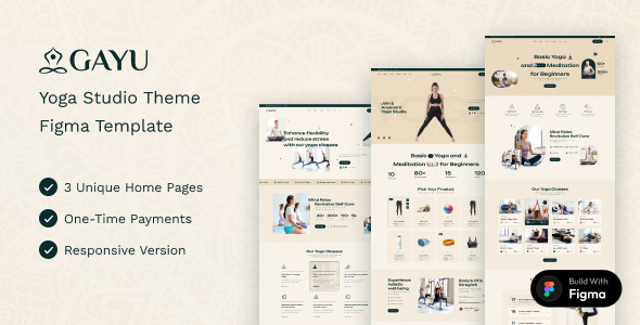 Gayu - Yoga Studio & Meditation Figma Template