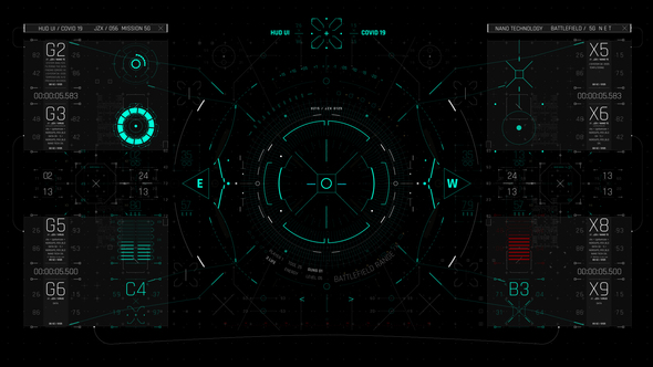 HUD UI Game Interface 02 Elements template preview