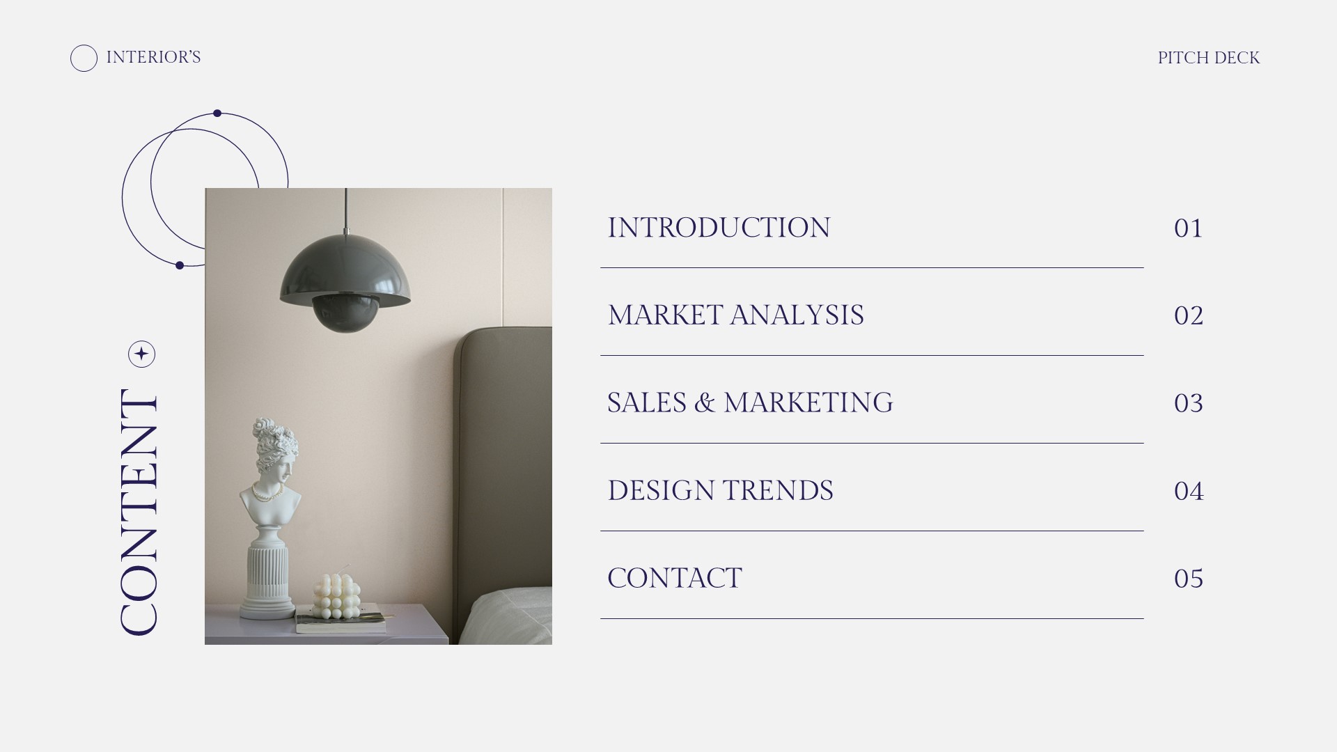 Blue White Modern Minimalist Simple Design Interior Pitch Deck ...
