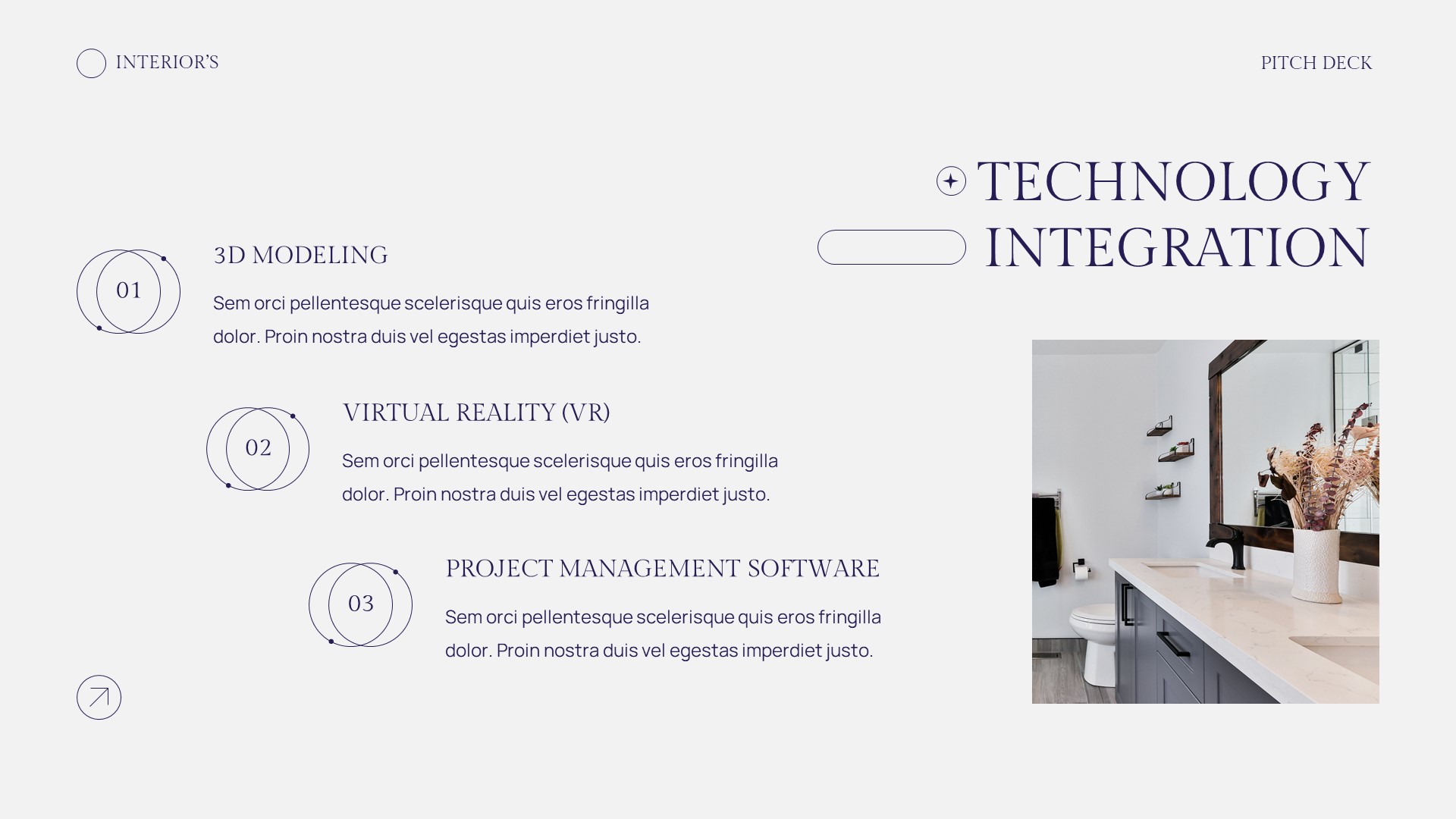 Blue White Modern Minimalist Simple Design Interior Pitch Deck ...