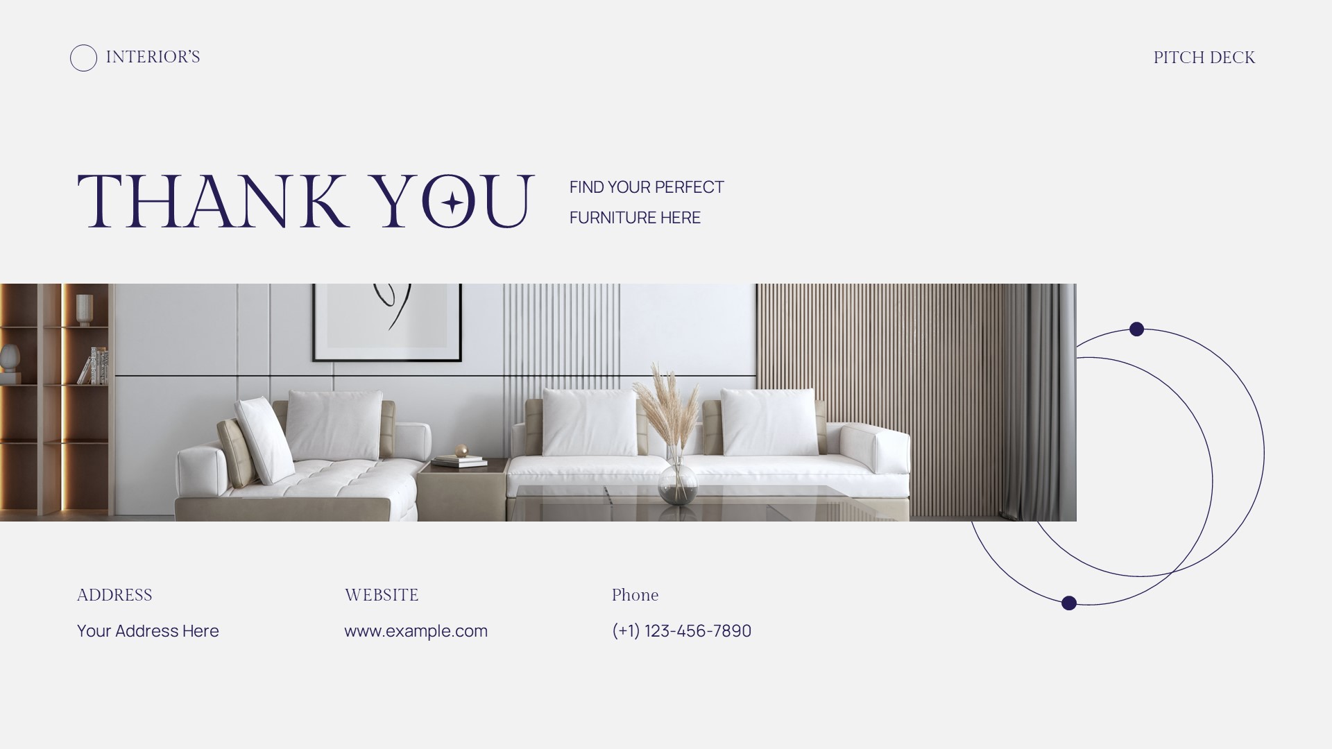 Blue White Modern Minimalist Simple Design Interior Pitch Deck ...