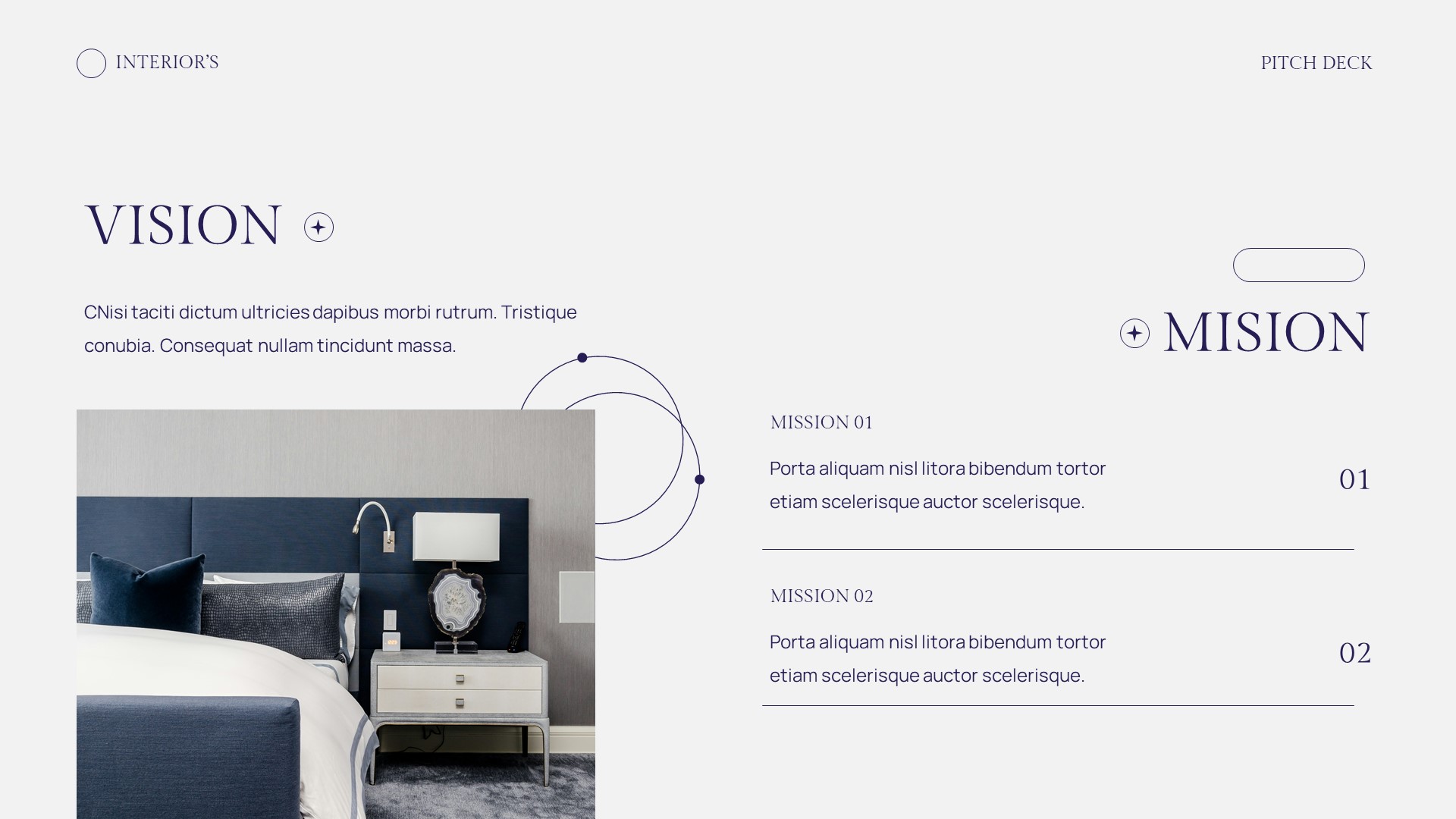 Blue White Modern Minimalist Simple Design Interior Pitch Deck ...