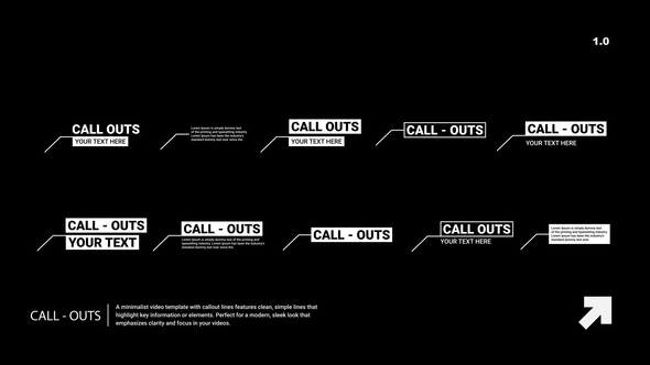 Minimal Call - Outs | AE Titles template preview