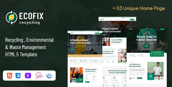 Ecofix - Recycling Services & Waste Management HTML Template