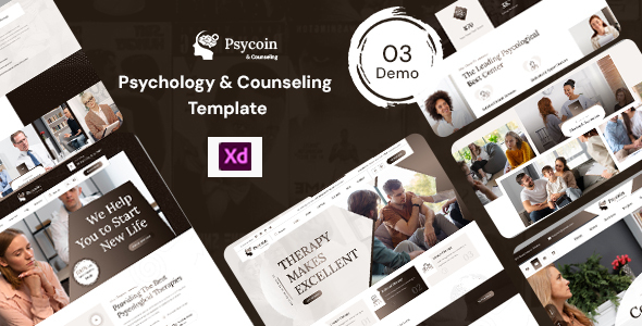 Psycoin - Psychology Counseling XD  Template