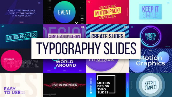 Typography MOGRTs Premiere Pro template preview