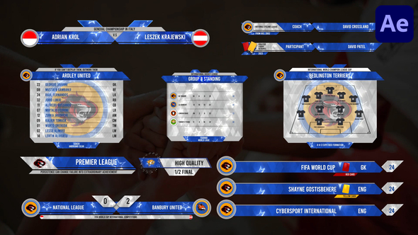 Sport Lower Thirds for After Effects Elements template preview