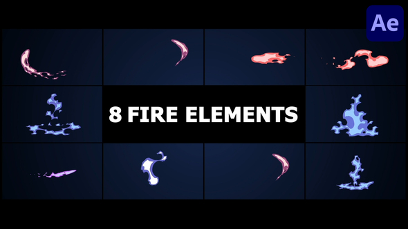 Fire Elements for After Effects Elements template preview