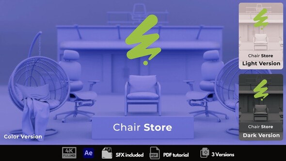Chair Store Intro Logo Stings template preview