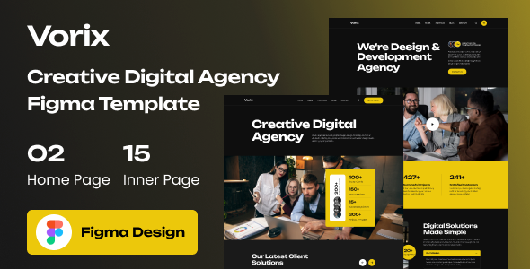 Vorix - Creative Digital Agency Figma Template