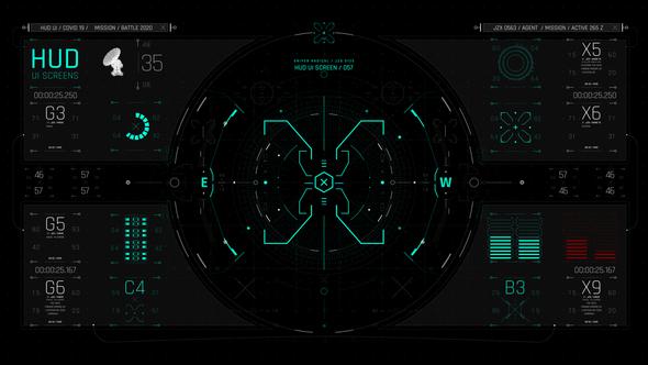 HUD UI Game Interface 03 Elements template preview