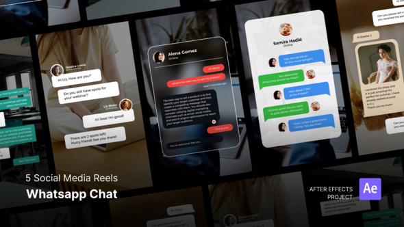 Social Media Reels - Whats App Chat  After Effects Project Files Product Promo template preview