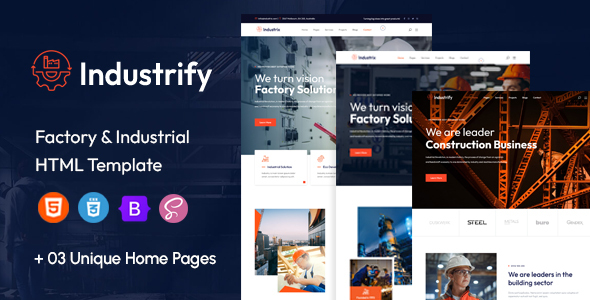 Industrify - Factory & Industrial HTML Template