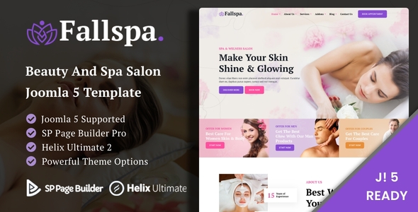 Fallspa – Beauty and Spa Salon Joomla 5 Template