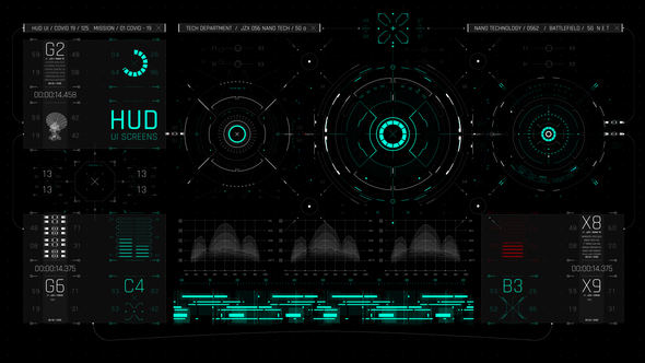 HUD UI Game Interface 04 Elements template preview
