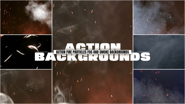 Action Fire Particles Fog and Smoke Backgrounds