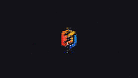 Pixel Glitch Logo Logo Stings template preview