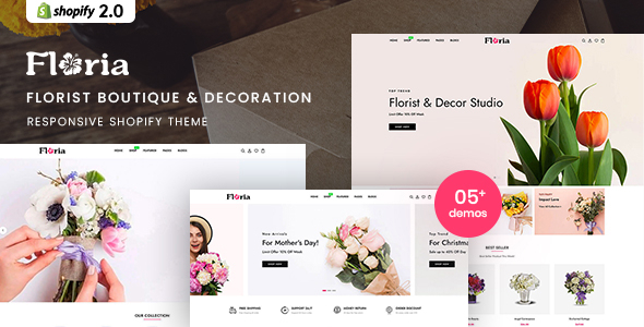 Floria – Florist Boutique & Decoration Store Shopify 2.0 Theme