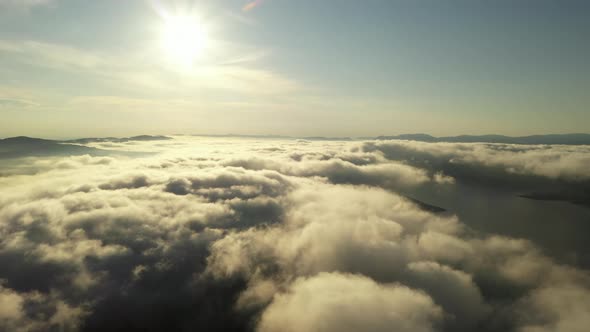 Above clouds and Mountains