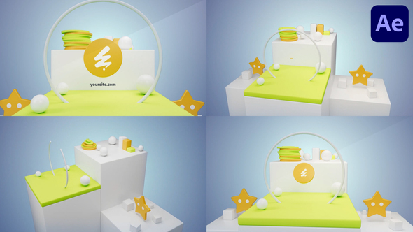 3D Geometry Logo for After Effects Logo Stings template preview