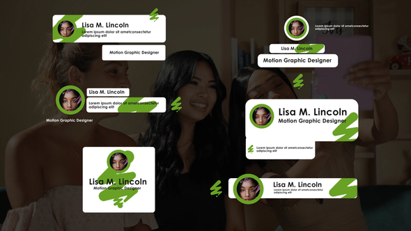 Social Media Lower Thirds 0.4 Elements template preview