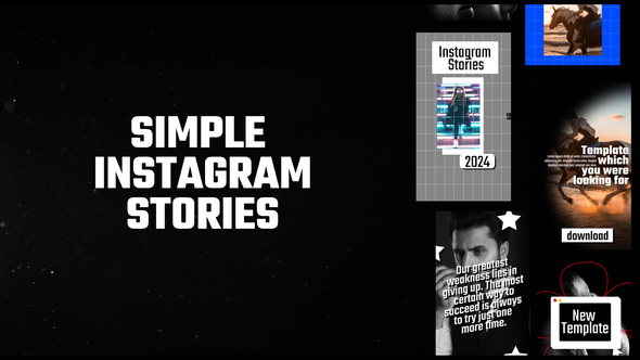 Simple Instagram Stories Titles template preview